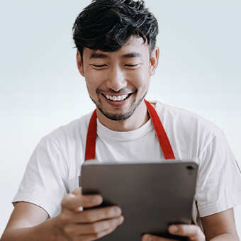 An SME owner choosing a loan for his business