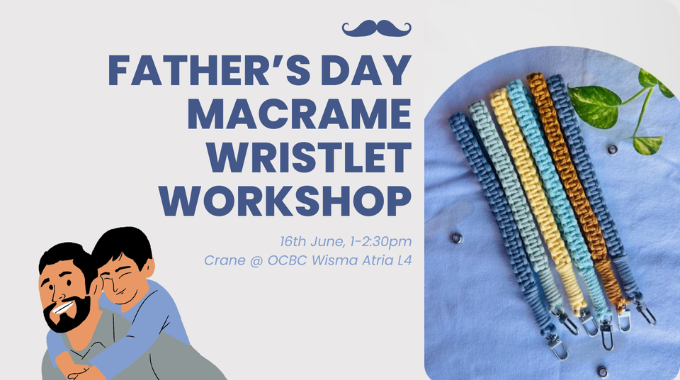 Father’s Day Macrame Wristlet Workshop by Two Hobbies