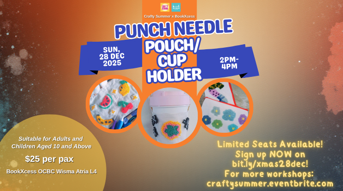 Punch Needle Pouch/Cup Holder Workshop by Crafty Summer & BookXcess