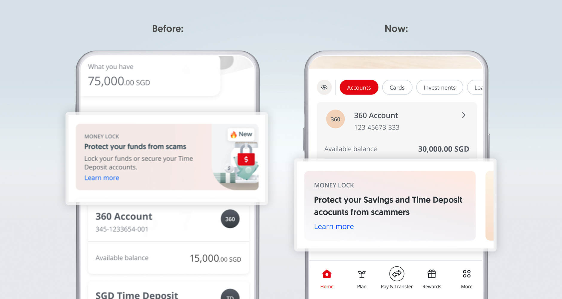 Start locking your funds in one tap