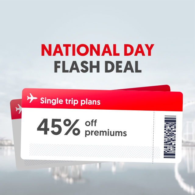 Get up to 45% off your travel insurance. Promotion valid till 15 August